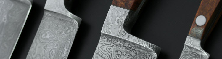 Damaskus kokkeknive, k�kkenive, knive